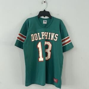 Vintage‎ Rawlings Miami Dolphins Dan Marino #13 NFL Jersey Style T-Shirt Large